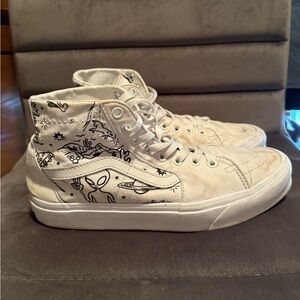 Vans High Top Space Alien Unicorn Shoes Size 9.5 Women